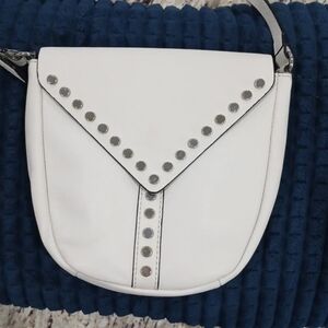 NWOT White Studded Women's Bag 100% Leather.